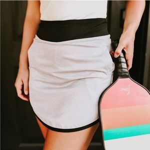 Simply Southern Heather Grey Black Tennis Golf Skort Women’s Size 2XL